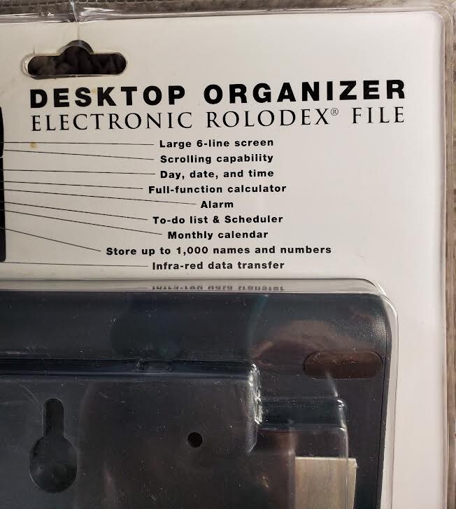 Vintage Rolodex 32K Desktop Organizer Electronic Rolodex File EL4132 NOS 1994