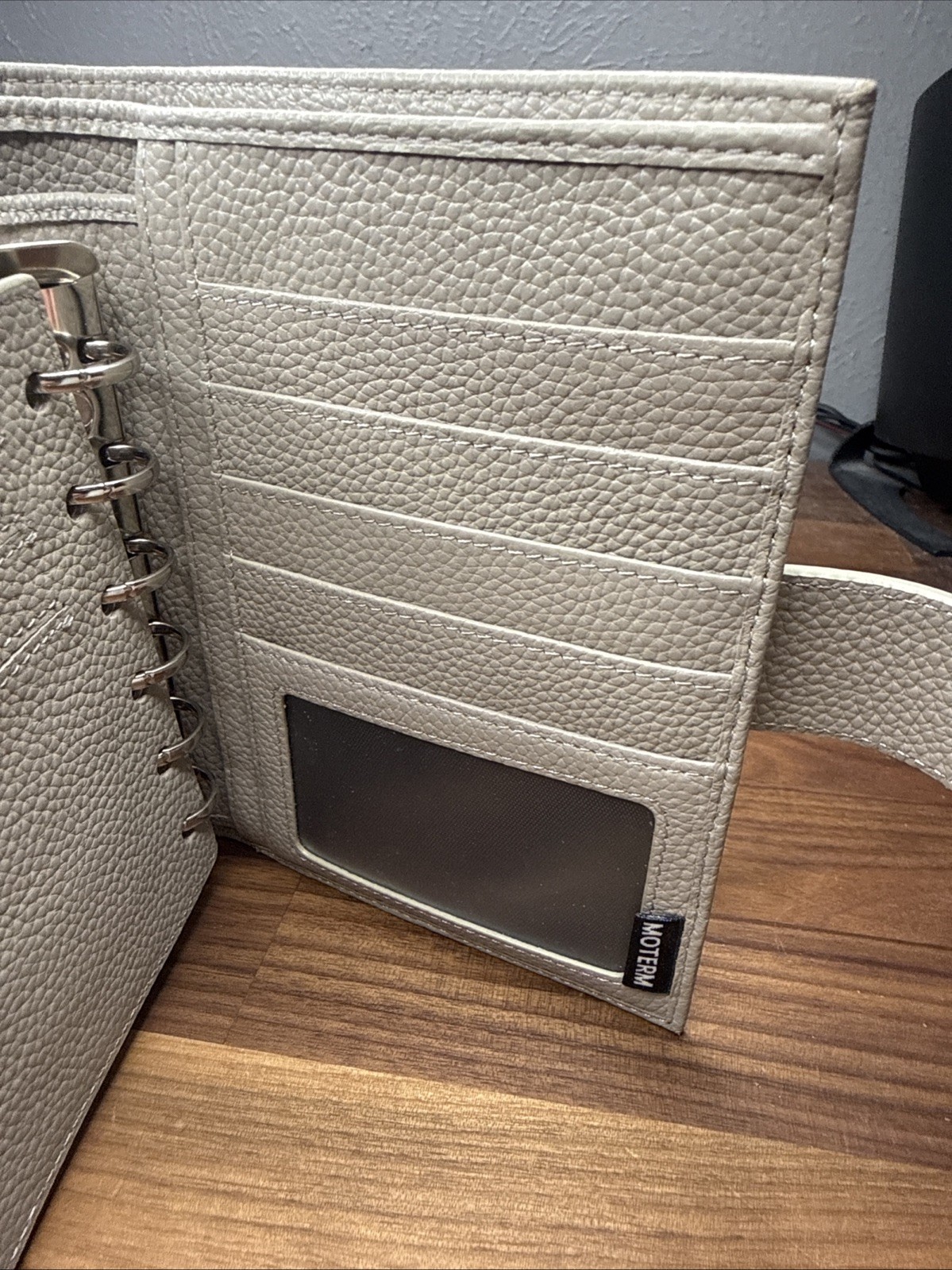 Moterm Pocket Versa Binder A6 Planner & Wallet Combo Pebble Taupe, 19mm Rings