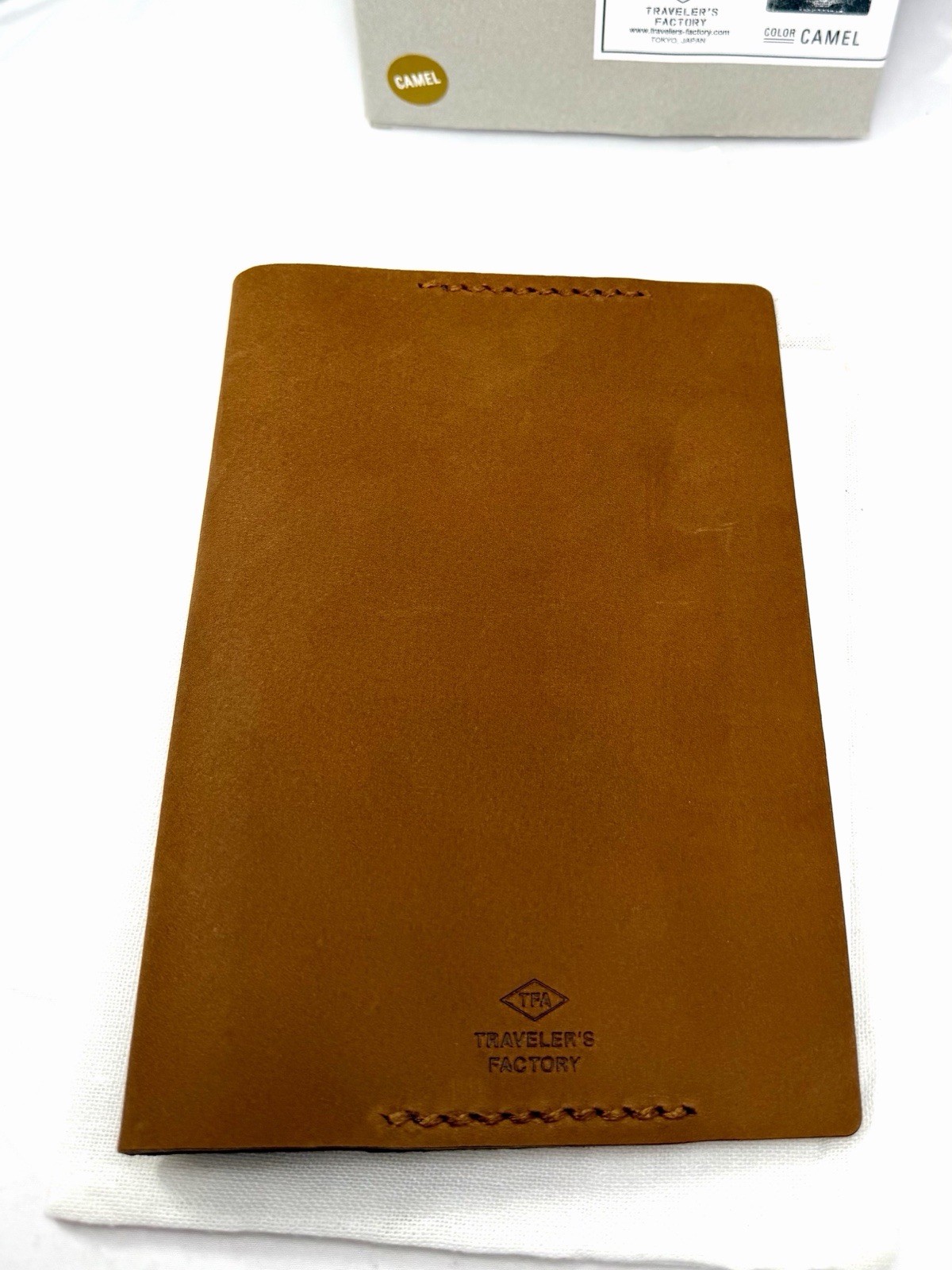 TRAVELER’S Factory Leather Book Cover Bunko Camel New Open Box