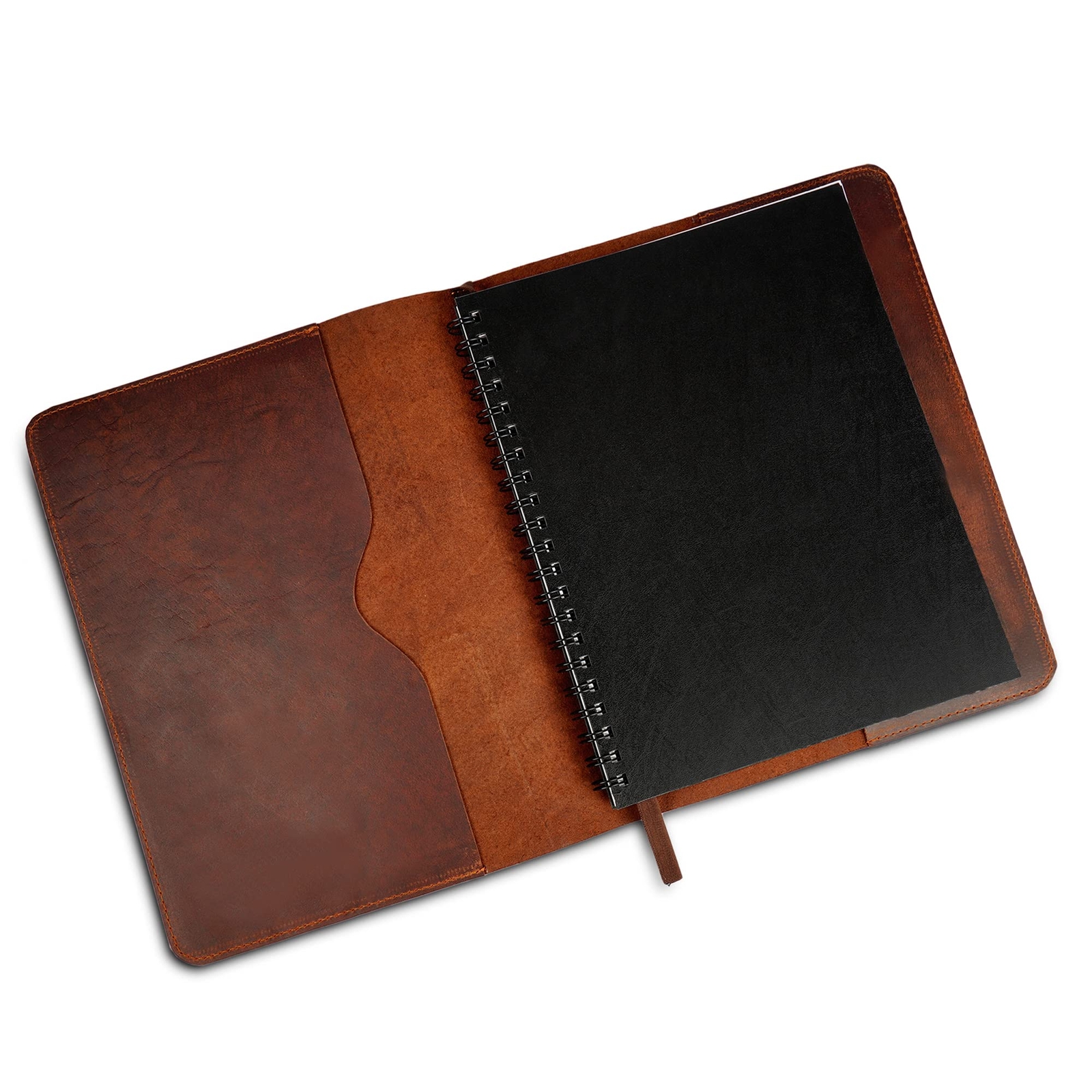 Heavy Duty Full Grain Leather Journal Cover 8.5 x 11 in. Refillable Cahier X…