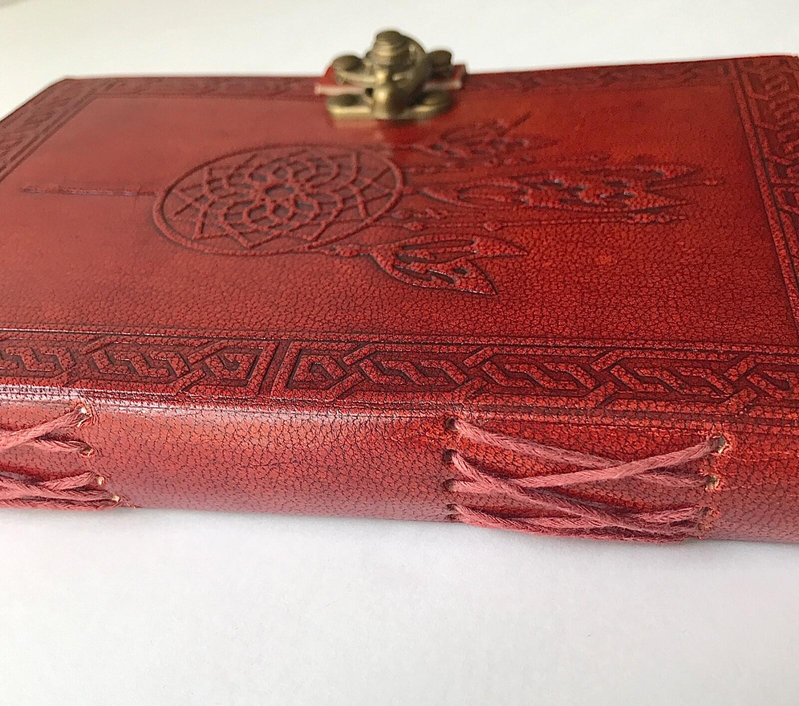 Genuine leather Journal Diary Dream catcher 100% cotton Tree Free recycled paper