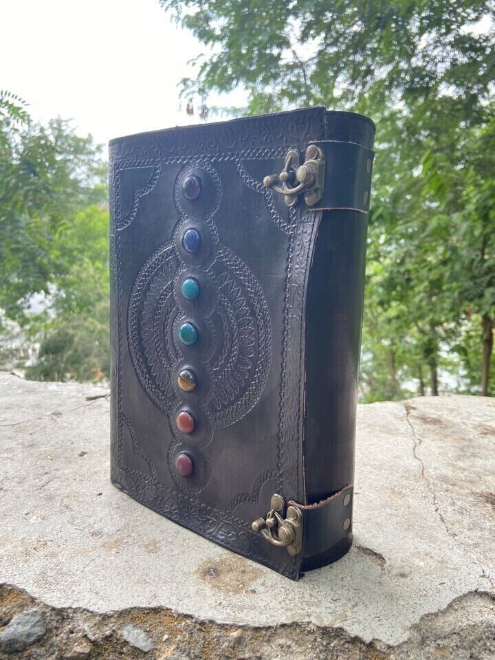 Leather Ring Binder Grimoire Binder Leather Binder Cover Notebook Office Folder