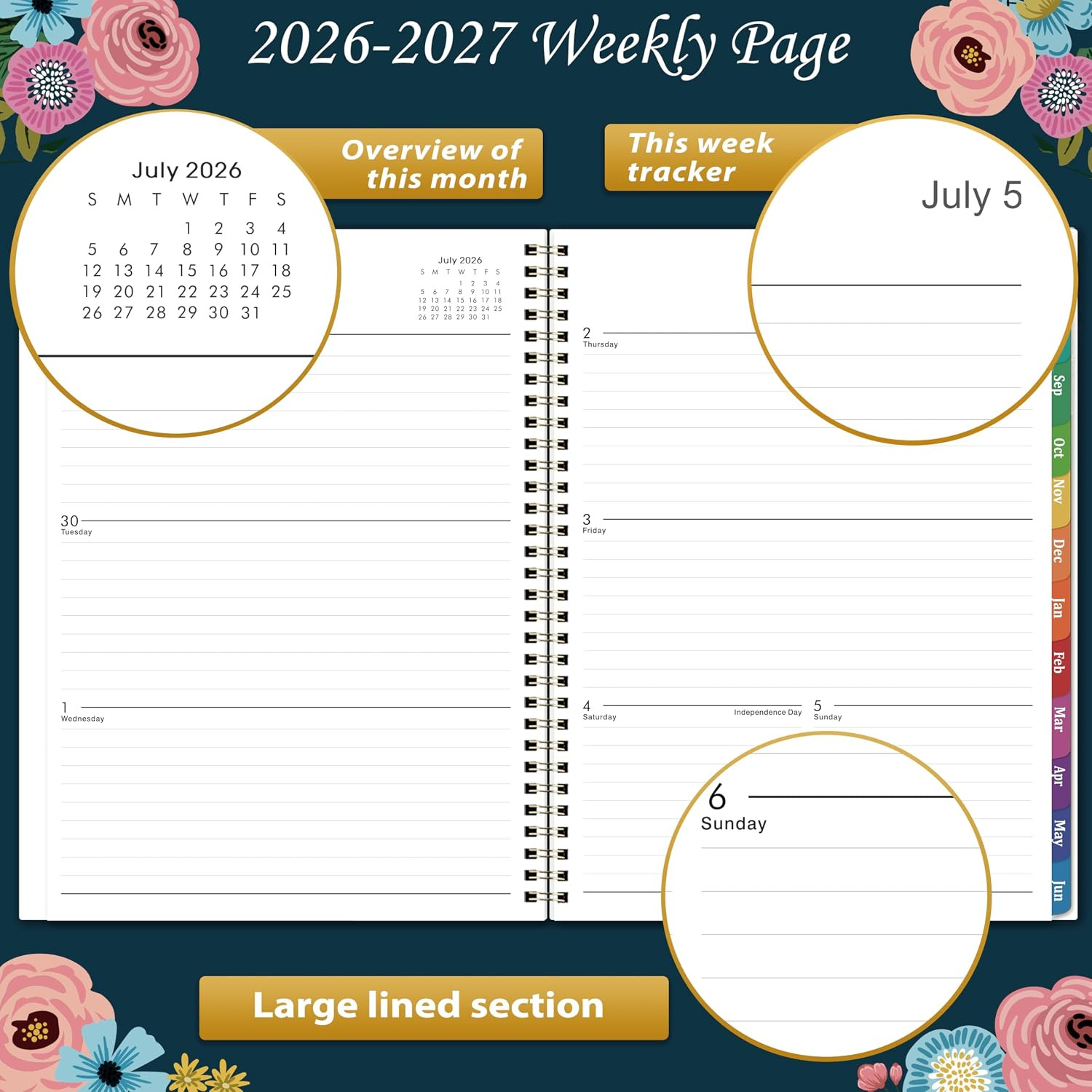 2026-2027 Planner – Planner Weekly and Monthly, Jul. 2026 – Jun. 2027, Calendar