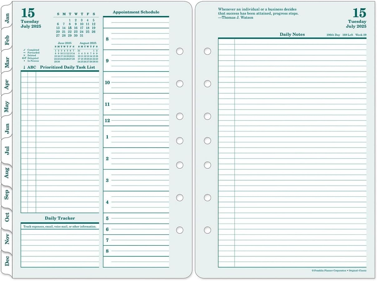 Ring-Bound Planner – 730 Pages of Daily Inspiration for 2025 – Classic 5.5″x8.5″