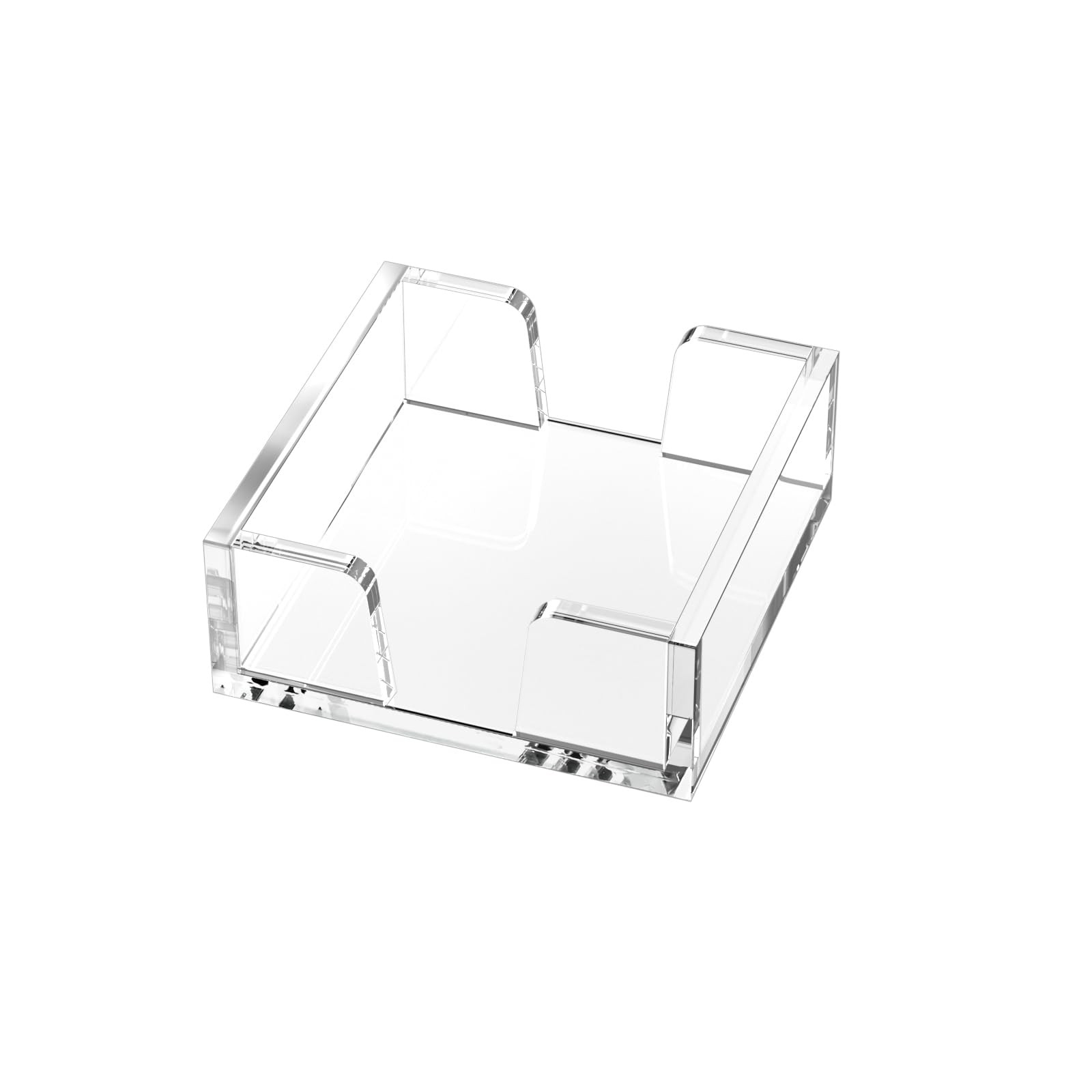 WINFFOR Acrylic Notepad Holder Dispenser – 3×3 in 1-in-1, Crystal Clear