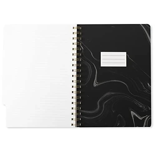 Studio Large Tab Notebook,Flexible Paperback Cover, College Ruled, Marble Gray