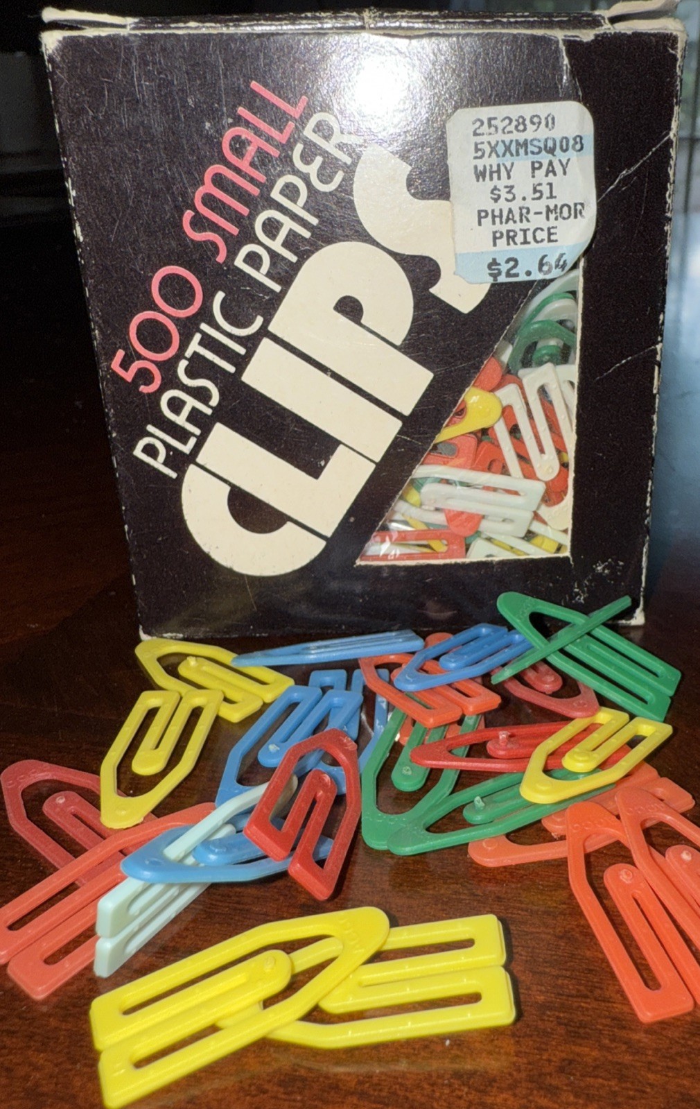 Vintage ACCO Multicolored Plastic Paper Clips Small Desk Office Organizer USA