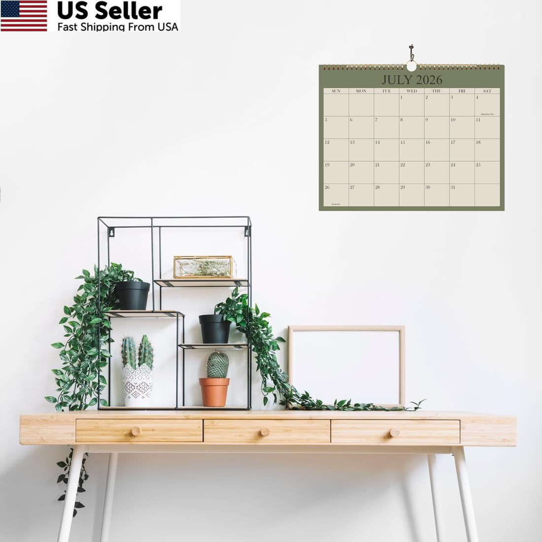 2026-2027 Calendar – Wall from April 2026 8.5″ x 11″, Cyan