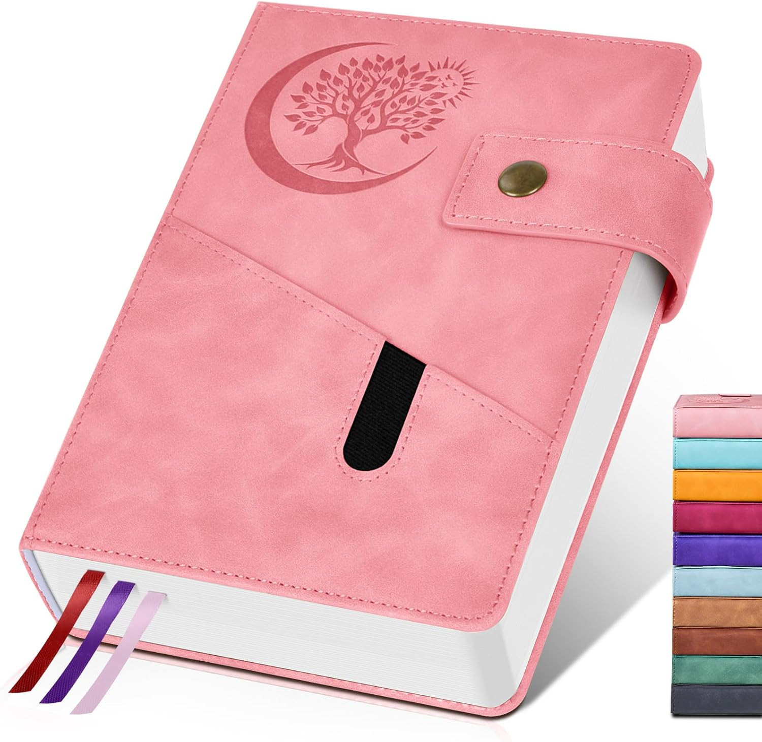 A5 365 Pages Leather Journal Notebook Lined Hardcover Diary for Work & School