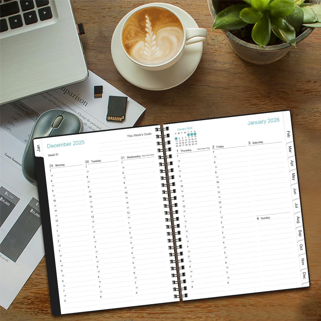 2026 Appointment Book – 2026 Daily Hourly Planner from January 2026 – Decembe…