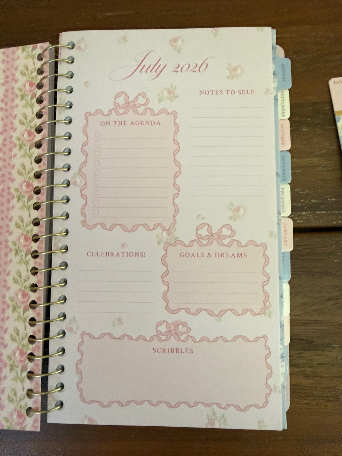 Yoobi Blue LoveShackFancy Weekly/Monthly Student Planner 2026-27 5×8 & Bow Pen