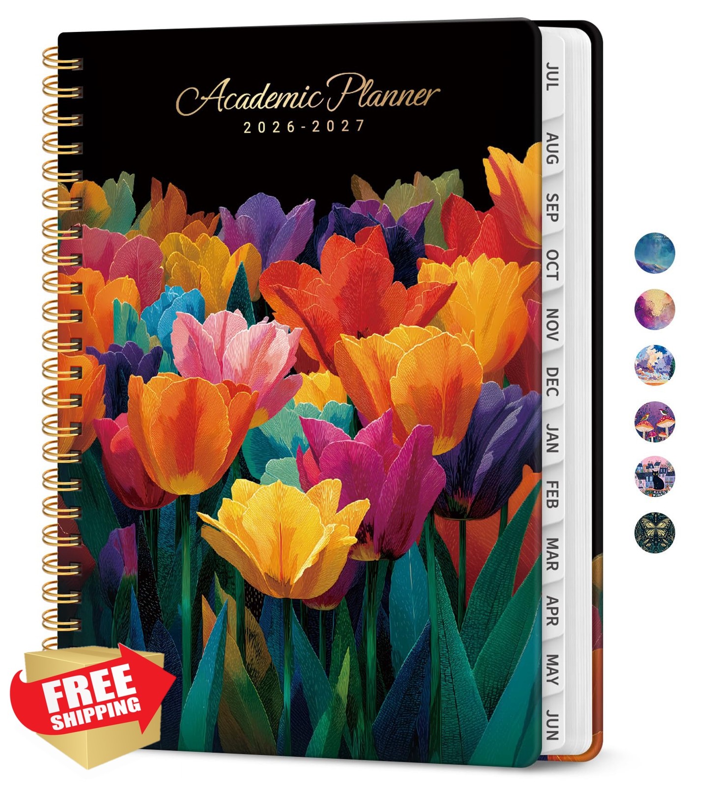 Taja Planner 2026-2027 D-Tulip Blaze A5 6.3″x8.5″