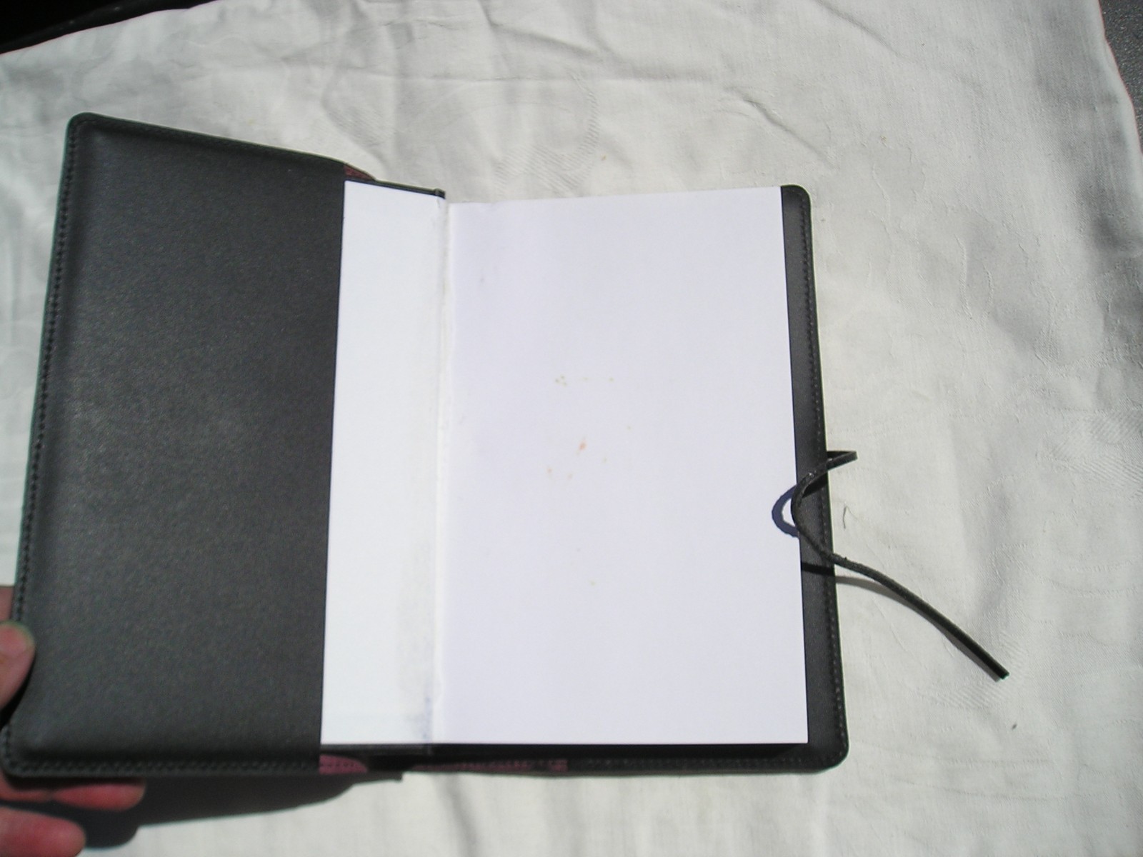 OBERON DESIGN JOURNAL COVER W/ BLANK BOOK, PURPLE IRISES NICE! 9X6″