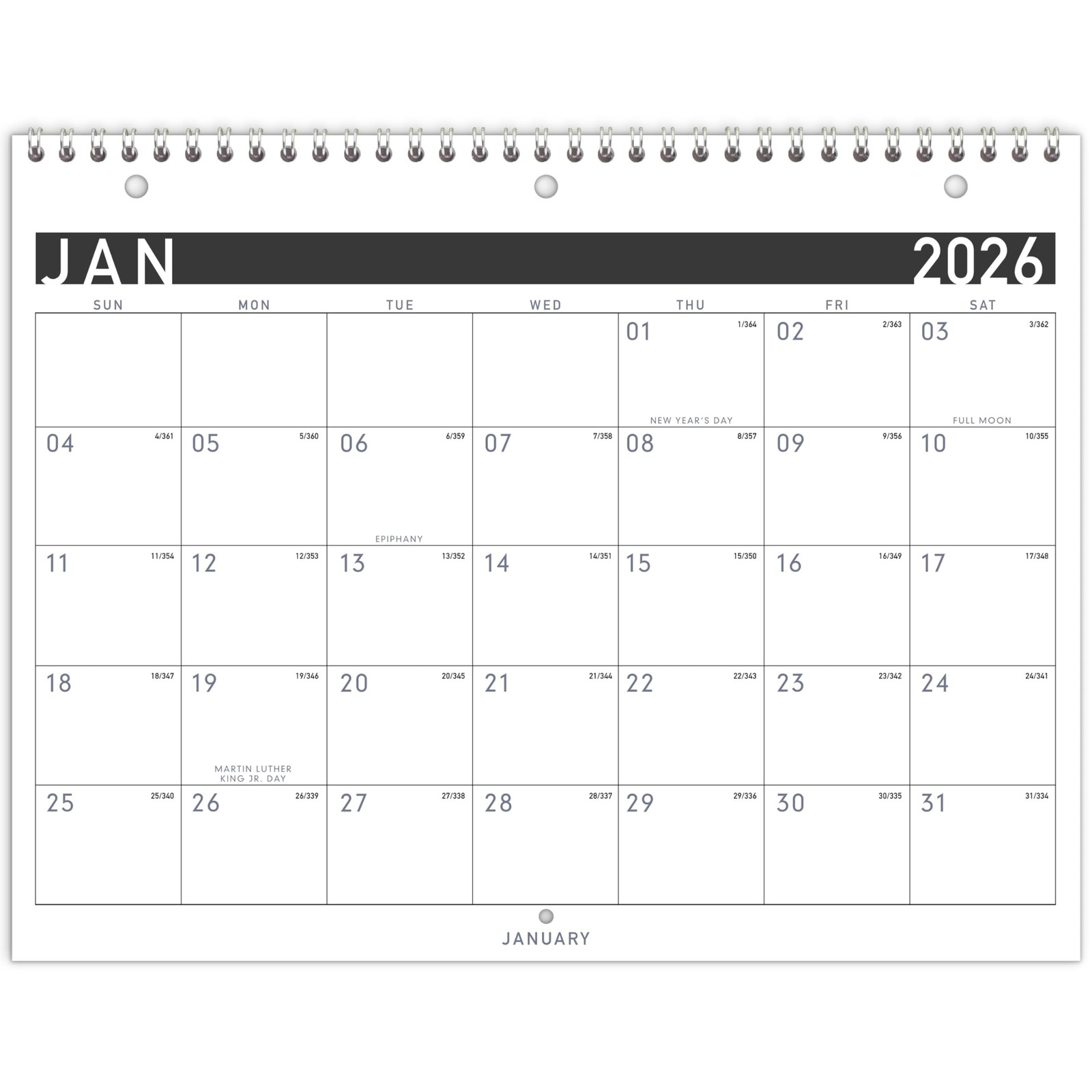 AT-A-GLANCE 2026 Wall Calendar, Monthly, 11″ x 8.5″, x 8-1/2″, White