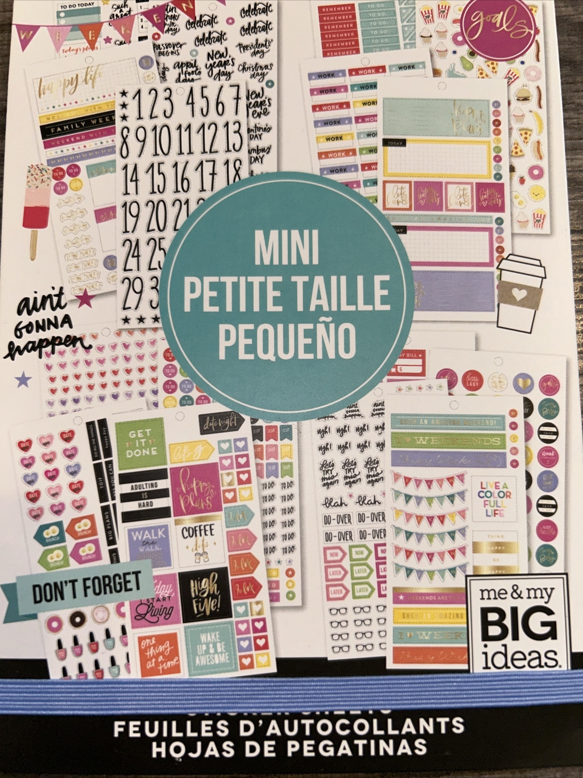 MAMBI The Happy Planner Planner Basics Mini Sticker Book 1768 Pieces Value Pack