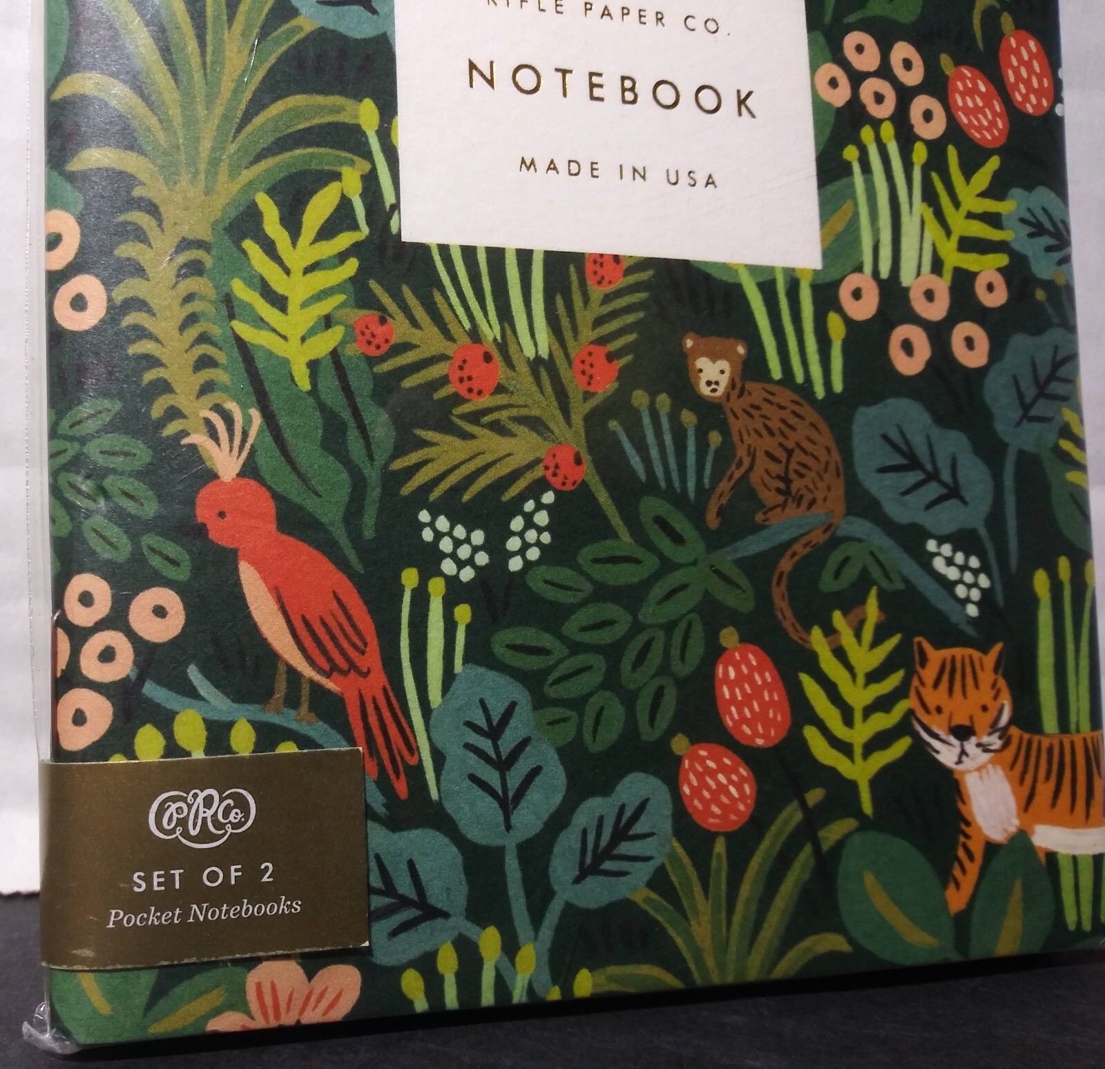 Rifle Paper Co Jungle Pocket Notebooks Set 2 Slim Journals 5.5″ Colorful