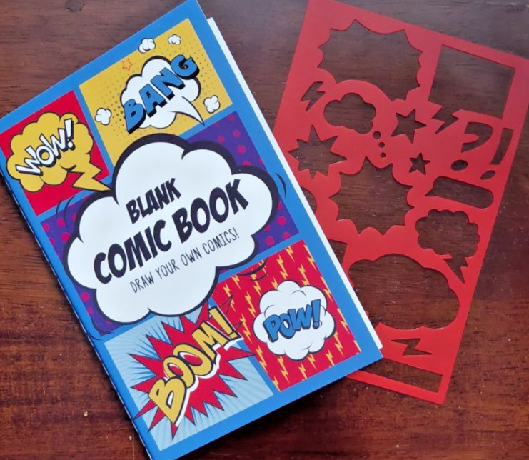 Blank Comic Book Draw Your Own Comics! with Stencil New in Original Sleeve. P2