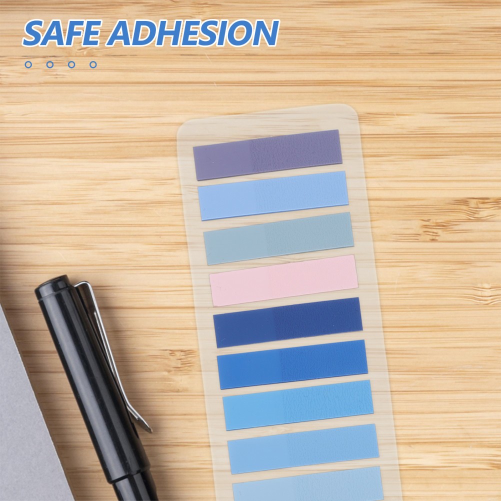 10 Pads Transparent Index Tags Multi-colored Tabs Label Paper Holder Adhesive