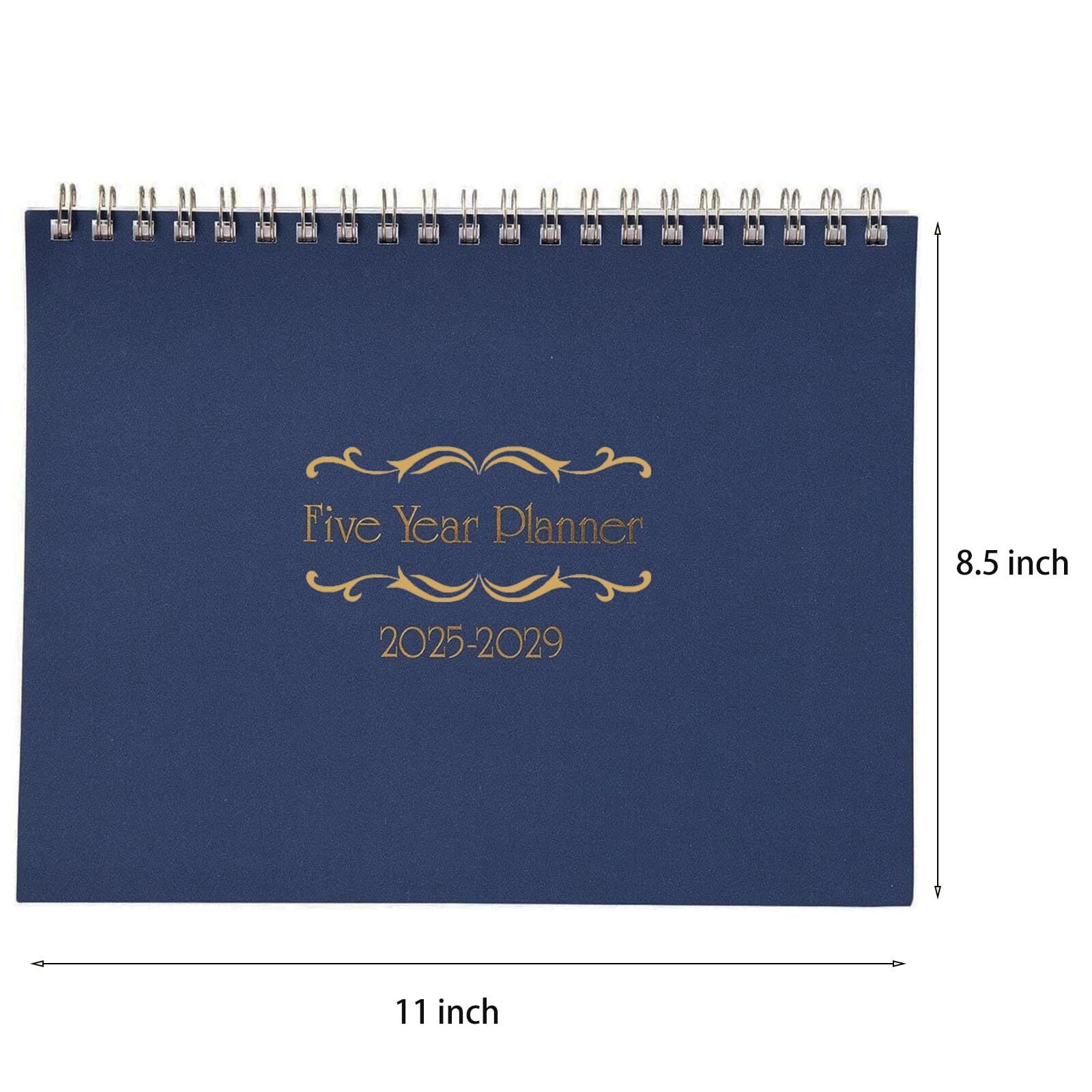Calendar Planner (Blue, 2025/2029,5 Years,61 Pages)