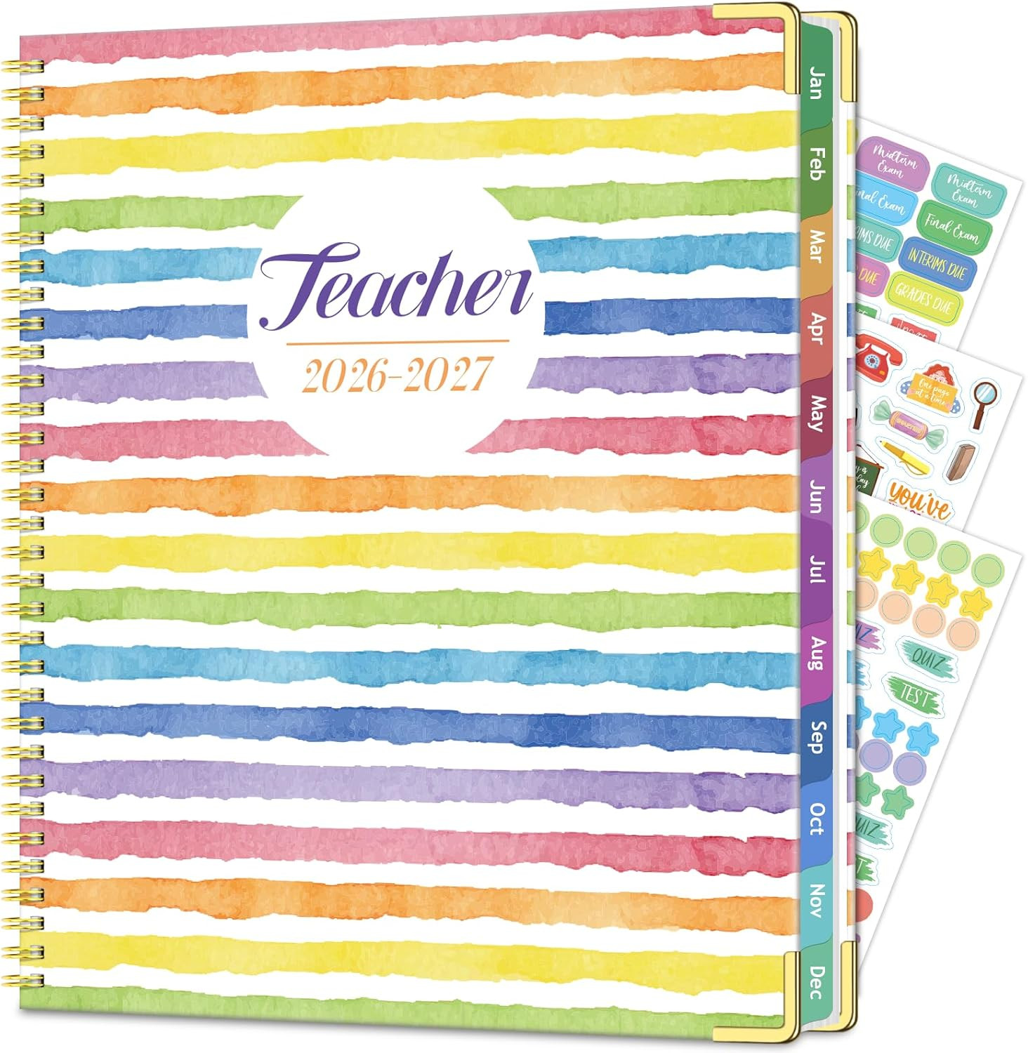Teacher Planner 2026-2027, July 2026 to June 2027 Academic Year, 8.5″ x 11″ Less