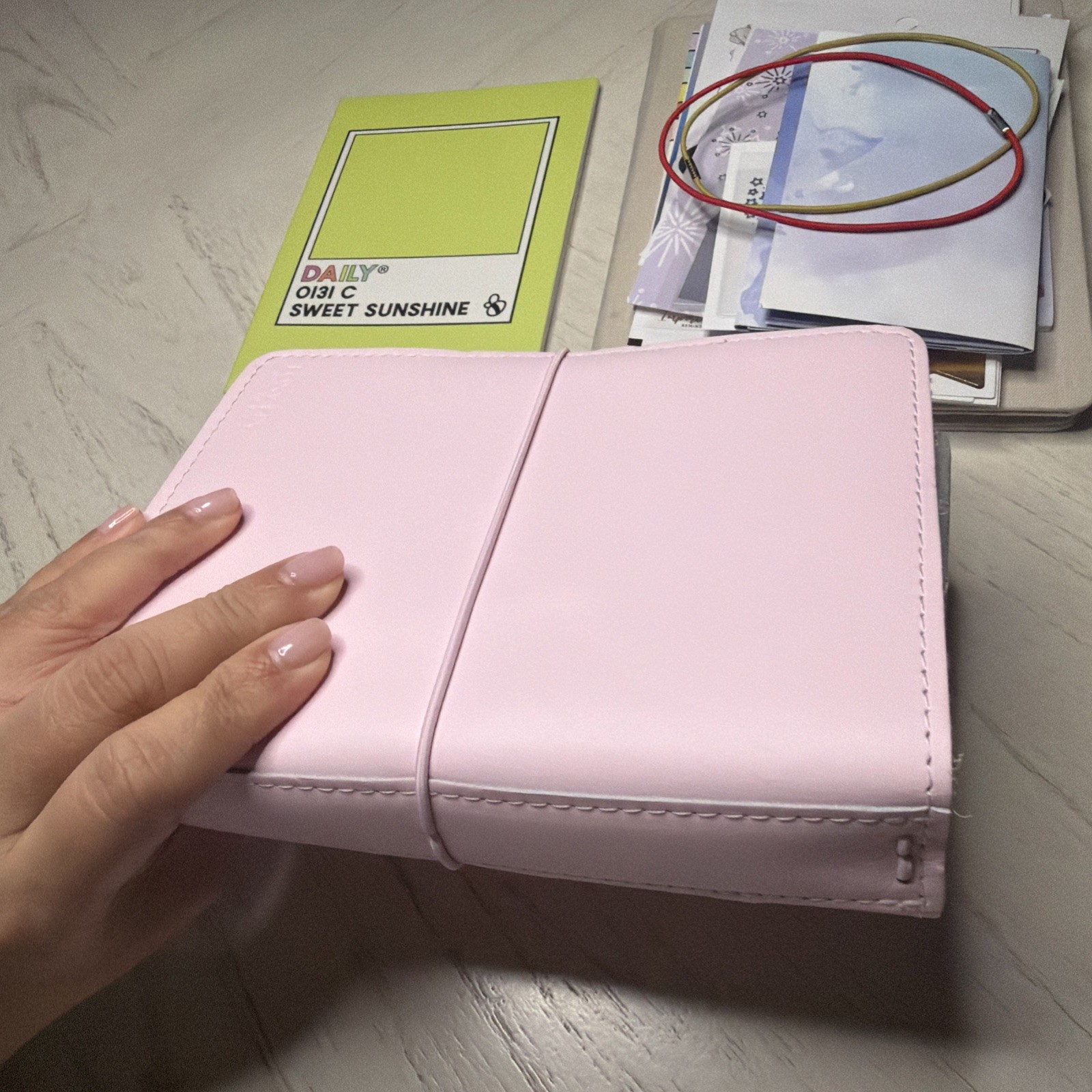 New Foxy Fix B6 Leather Pink Travelers Notebook Inserts Stickers + Mystery Gifts