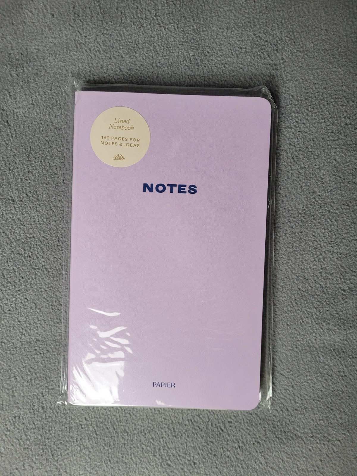 PAPIER 160 page Ruled Notebook Faux Leather Notes Lilac Soft Cover 5.1″ x 8.1″