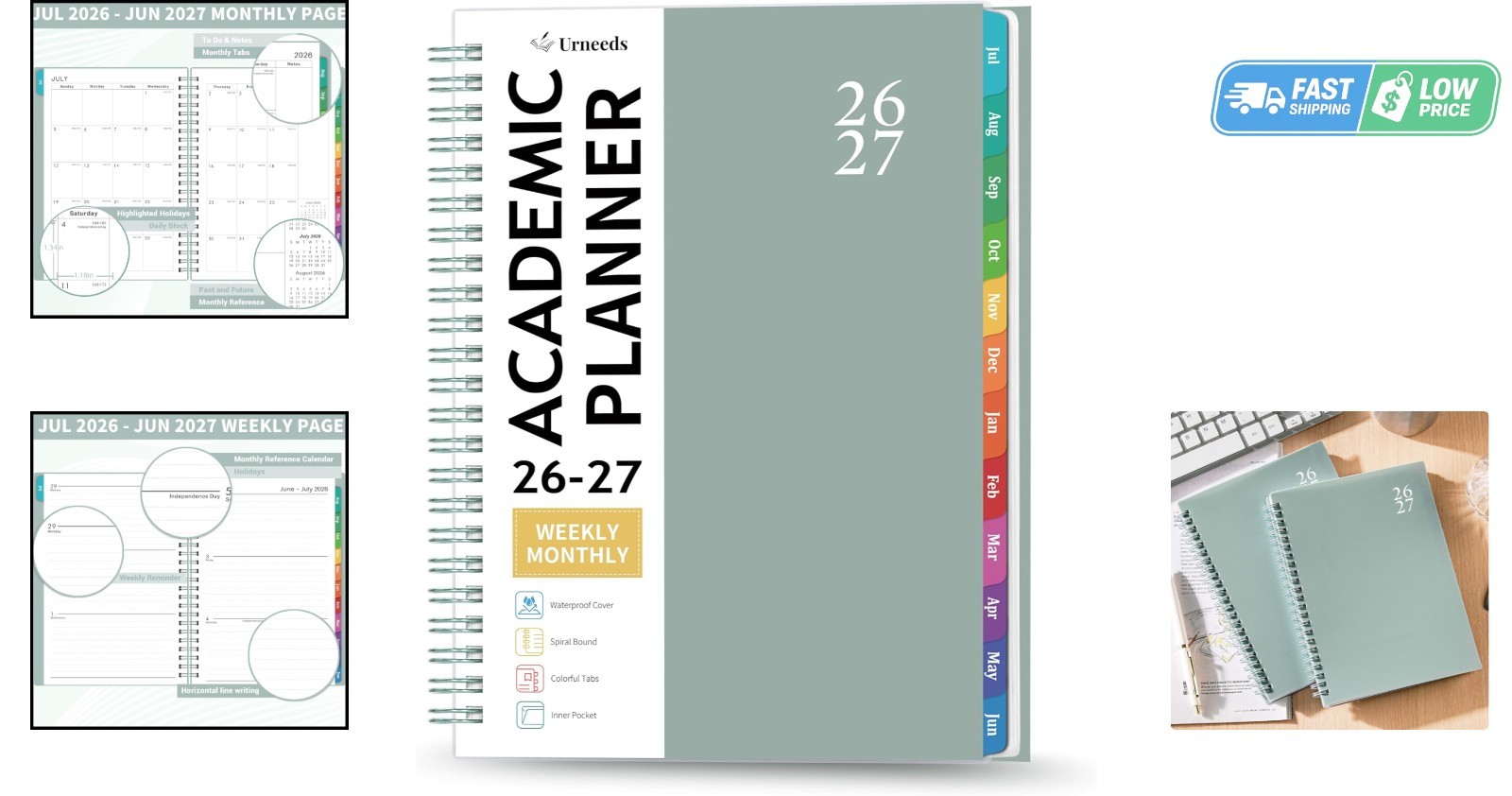 Planner 2026-2027 – 2026-2027 Planner Weekly and Monthly from Jul. 2026 – Jun. 2