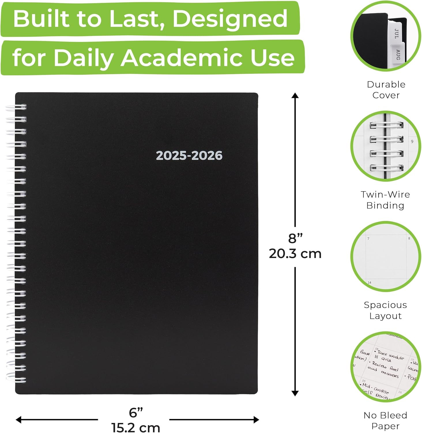 Academic Planner 2025-2026, Daily, Weekly & Monthly Planner, July 2025 – June…