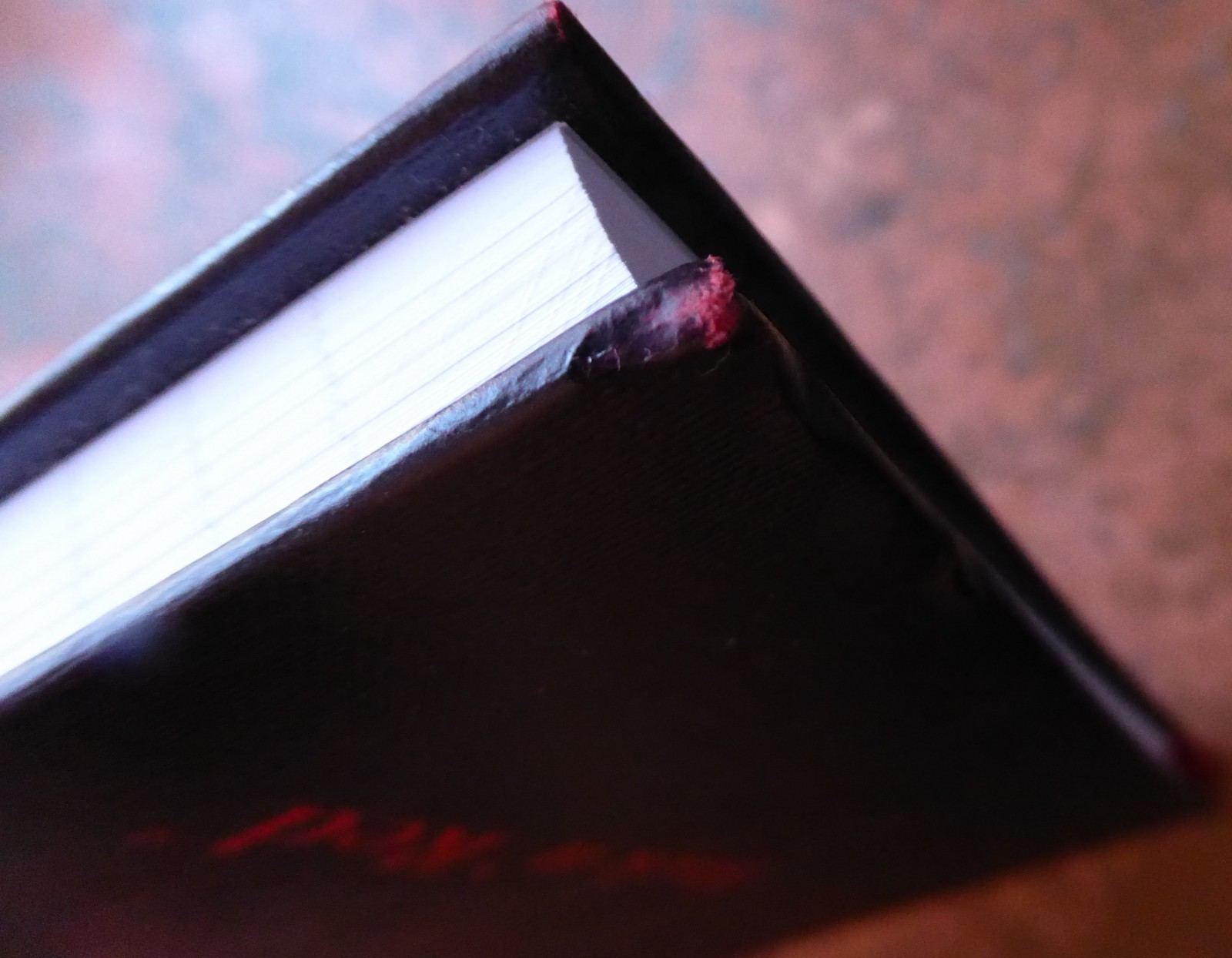 Black n’ Red Lined Notebook Optik Paper Hardcover Business Journal Unused 12″