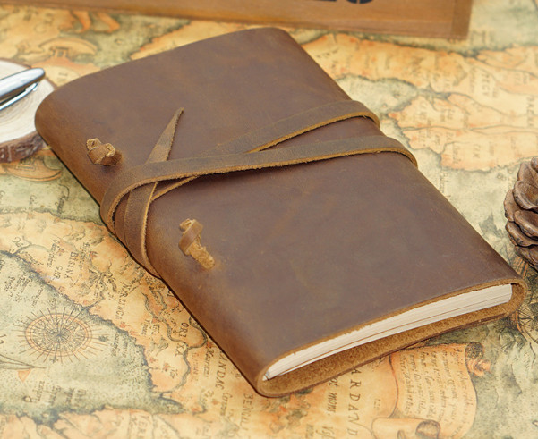Writing notes Notebook sketchbook Diary Notepad handmade cow leather brown Q282