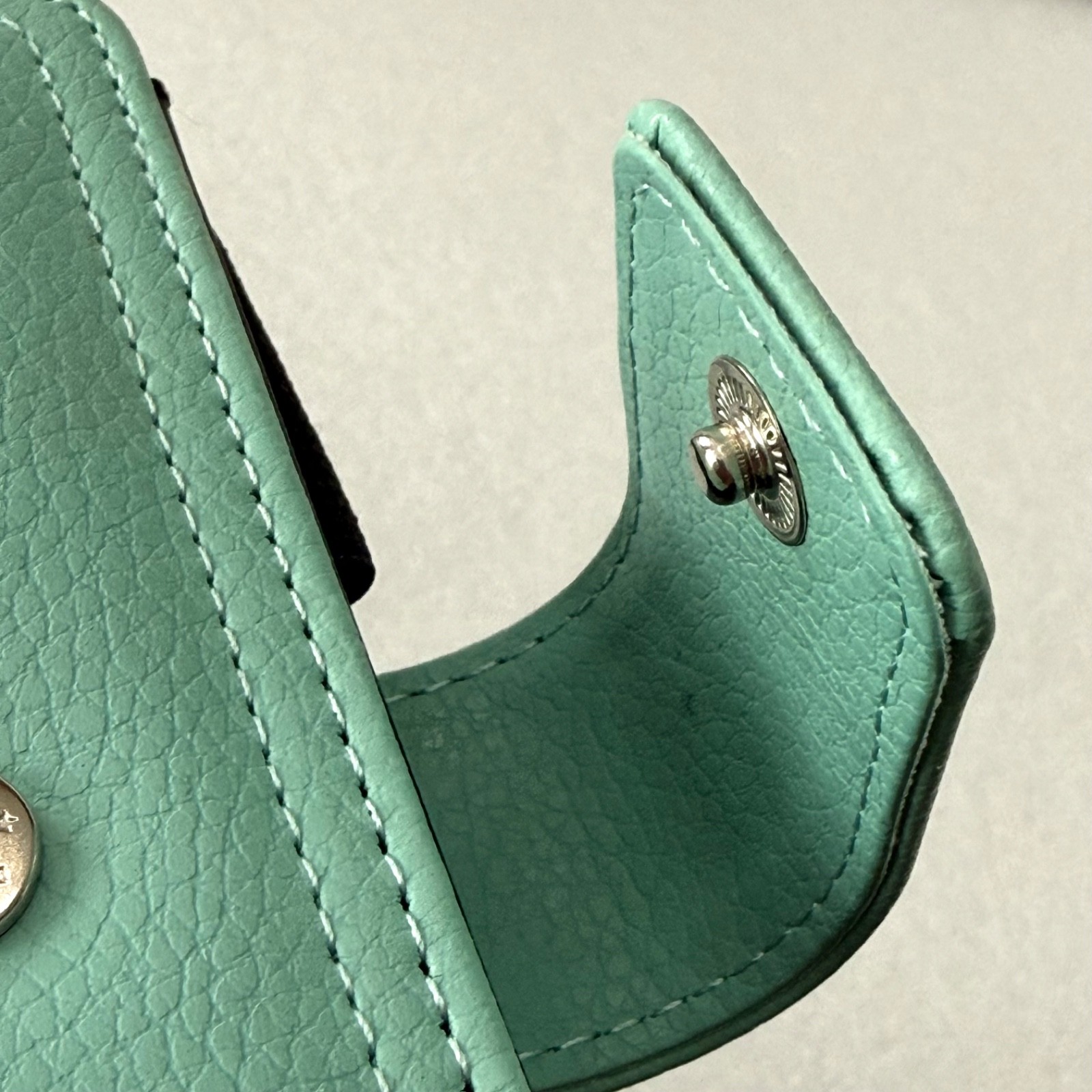 Franklin Covey Mint Green Planner Organizer Clutch 6 1/8” X 5.75” Faux Leather