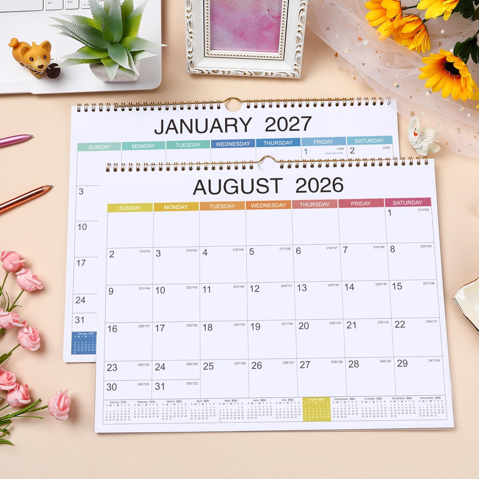 2026-2027 Wall Calendar – Jul 2026 – Dec 2027, 18 Monthly Hanging Calendar 20…