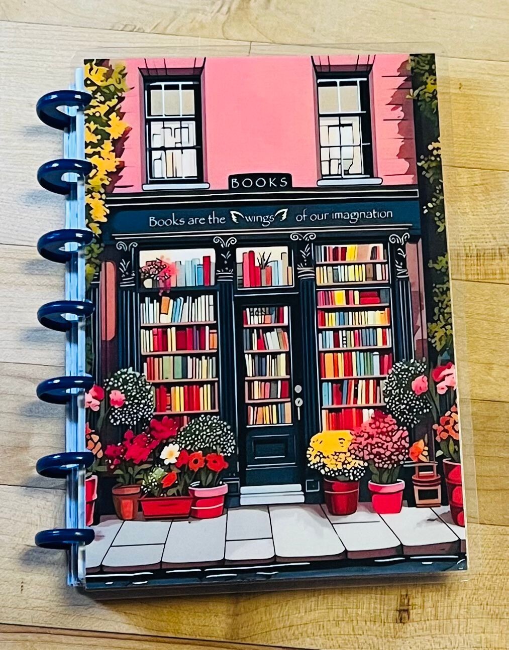 Cute Bookstore Front/Back Cover Set 4 use with MINI HAPPY Planner-