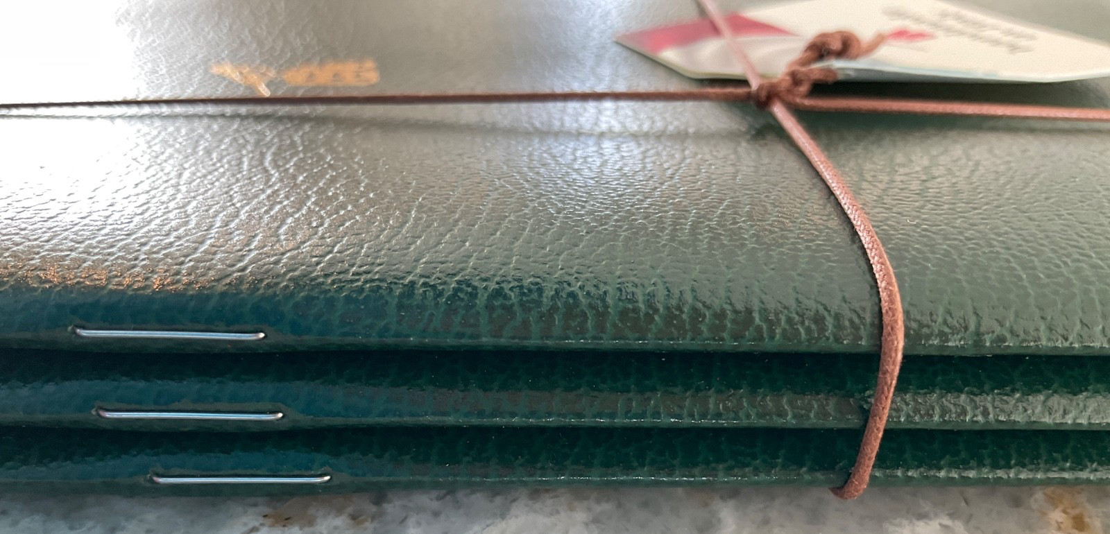Bieffe~3 Journal/Notebook~hand-made in ITALY~Hunter Green~Perfect Gift~NWT~