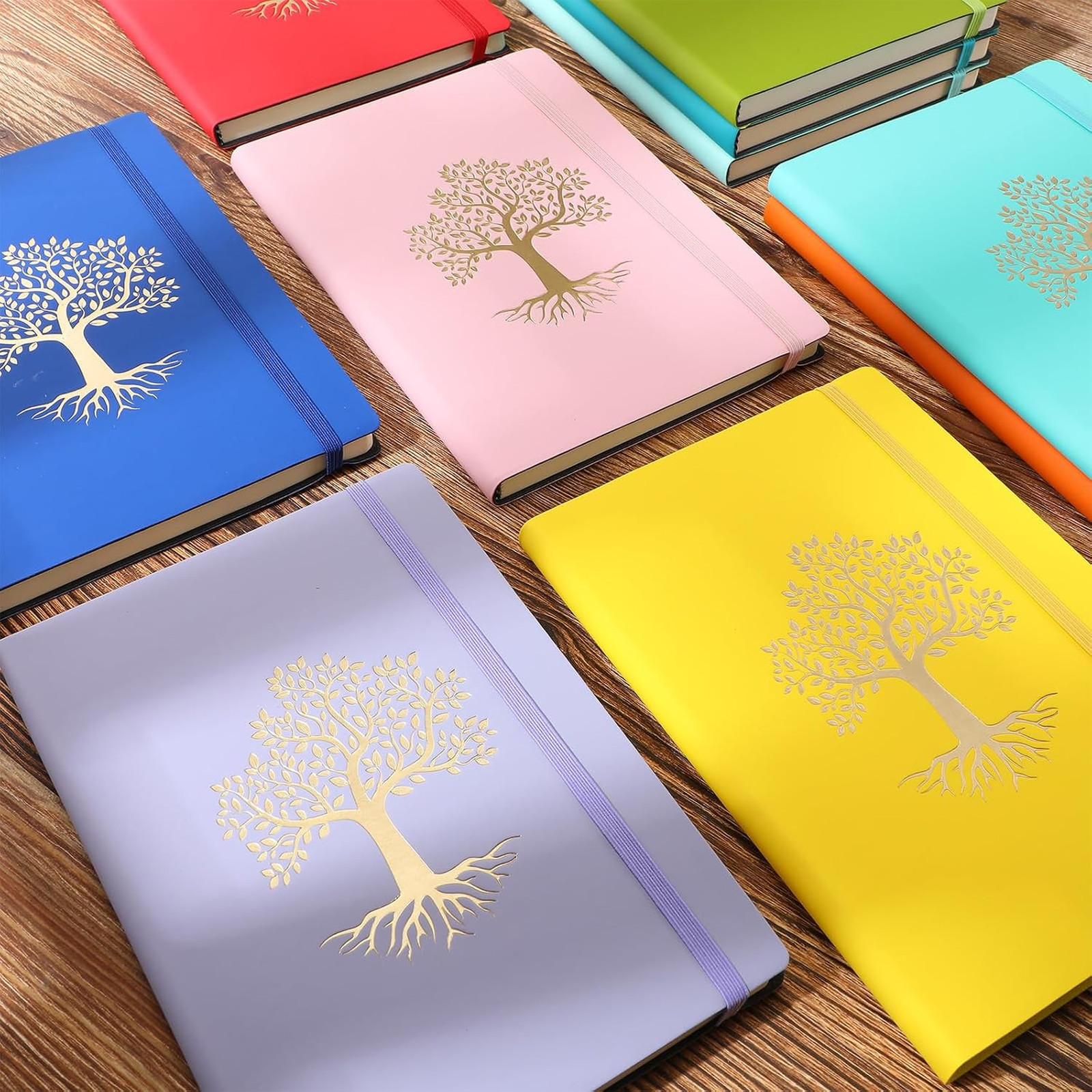 Leather Hardcover Notebook A5 Lined Journal 200 Pages 10 Colors for Writing