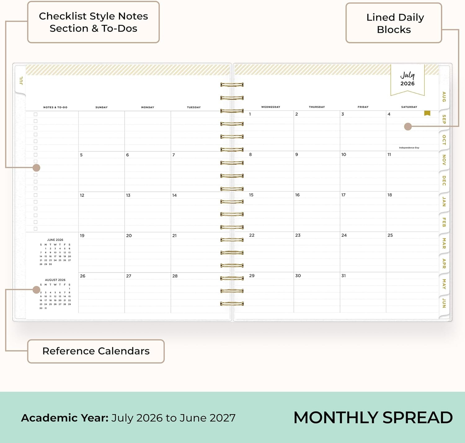 Day Designer 2026-2027 Daily and Monthly Academic Year Planner Calendar, July 20