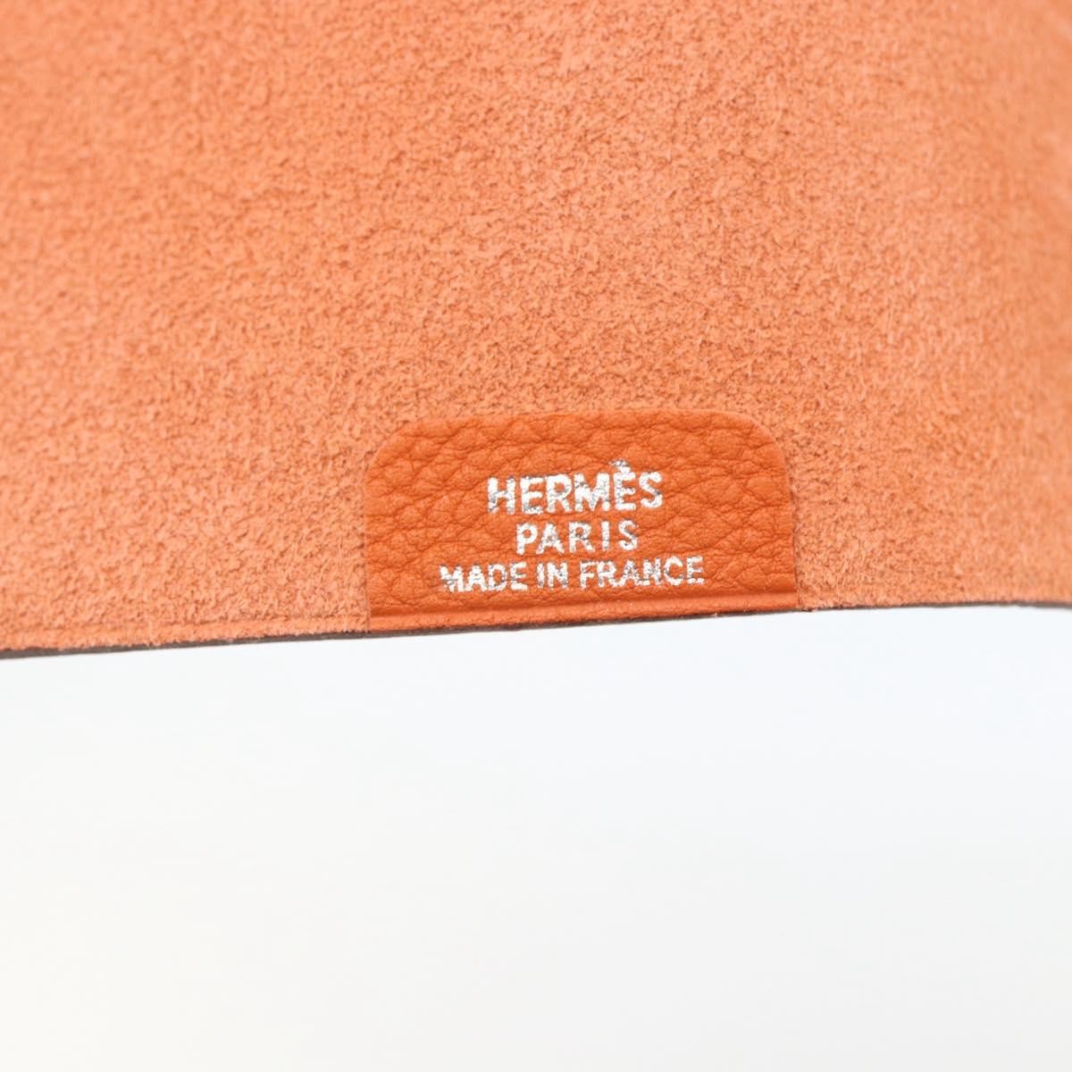HERMES Note Planner Leather Orange Auth 148559M