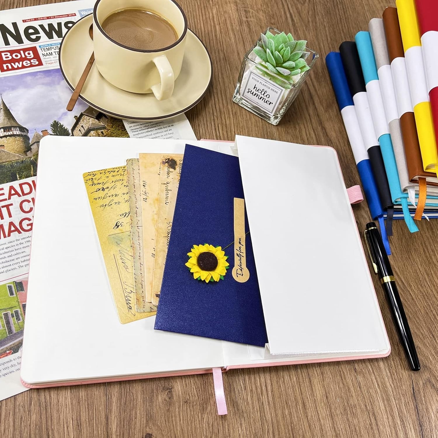 Durable A5 Notebook with 160 College Ruled Pages – Minimalist Leather Design