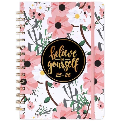 2025 Weekly & Monthly Planner with Tabs, Hardcover, 6.4″x8.5″, Jan-Dec 2025