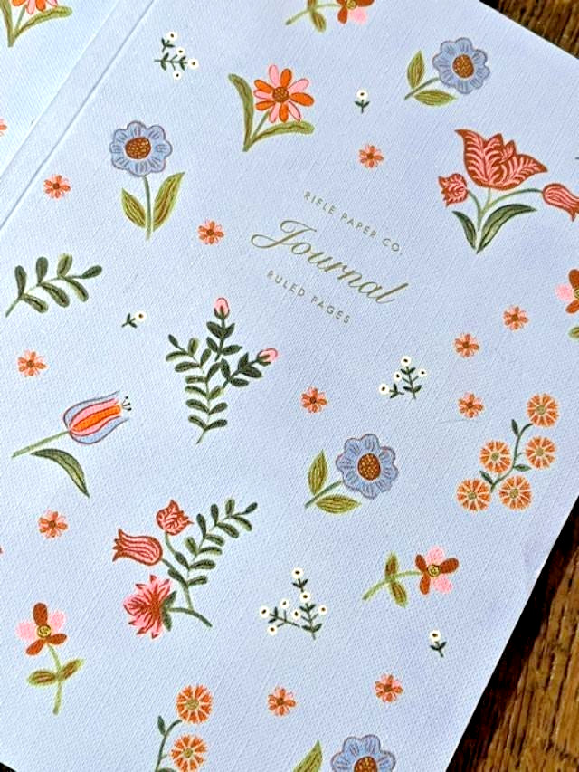 NEW! Rifle Paper Co Aster~ Soft Cover Journal/NotebooK Saddle Stitch~Ruled Pages