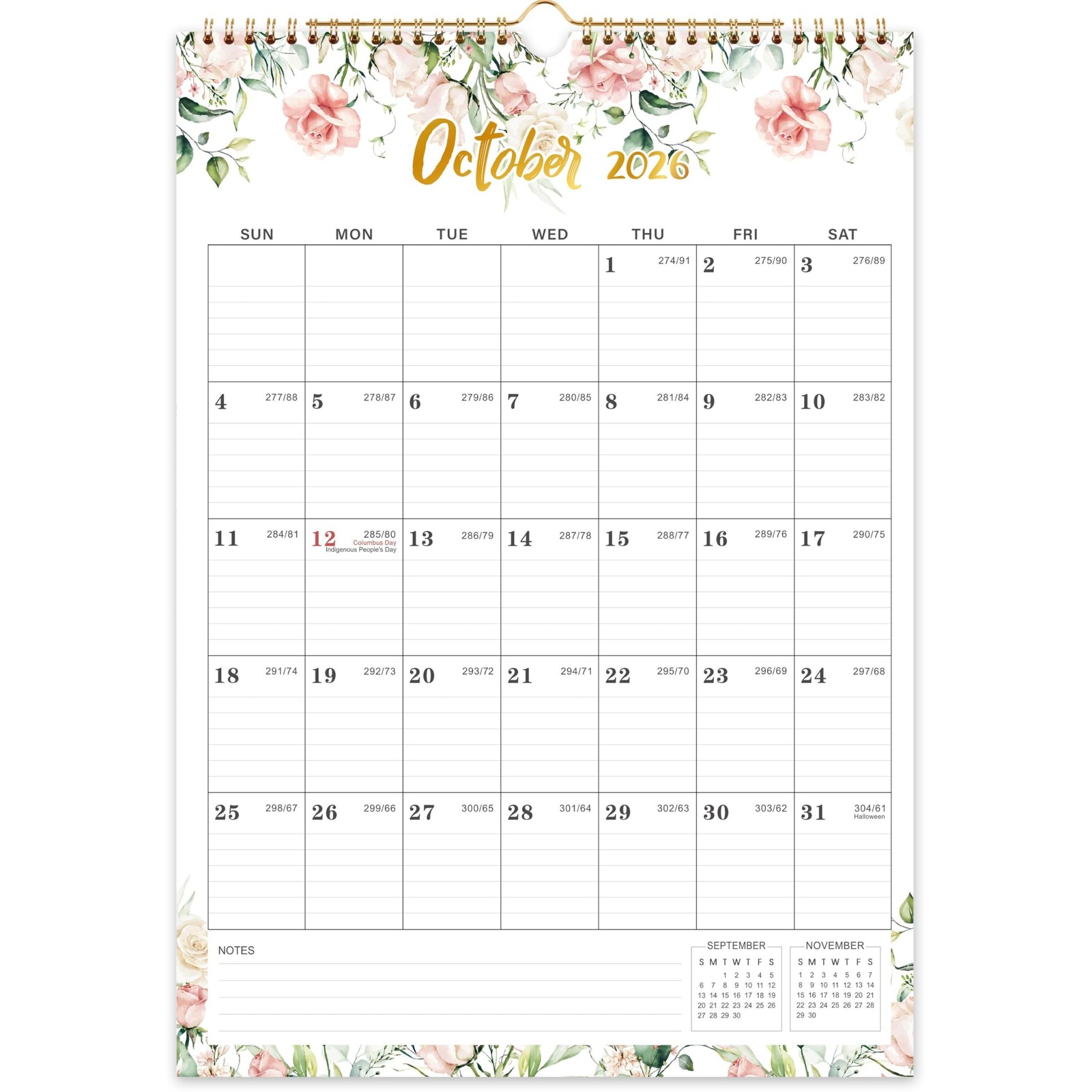 2026 Wall Calendar – Calendar 2026 Wall, Jan 2026 – DEC 2026, 12″ x 17″, Larg…