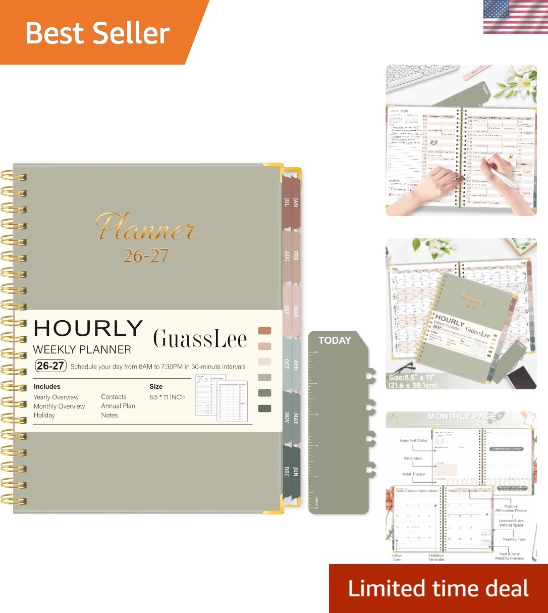 Large 2026-2027 Academic Planner, Weekly & Monthly Appointment Book from Jul….
