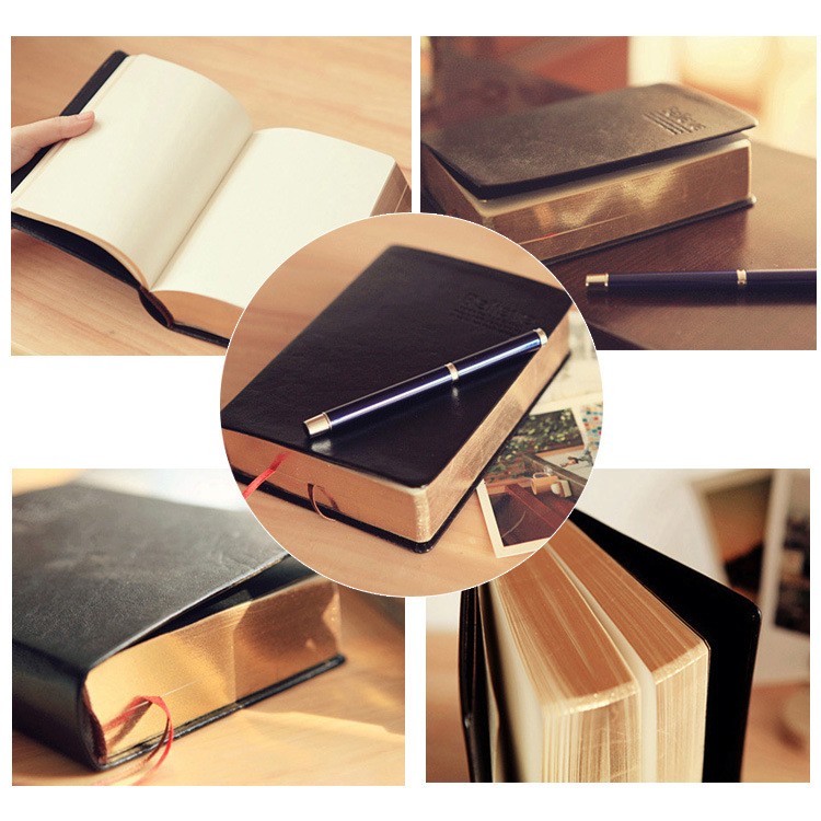 2 Pack A6 Vintage PU Leather Journal Blank Notebook Travel Diary Sketchbook