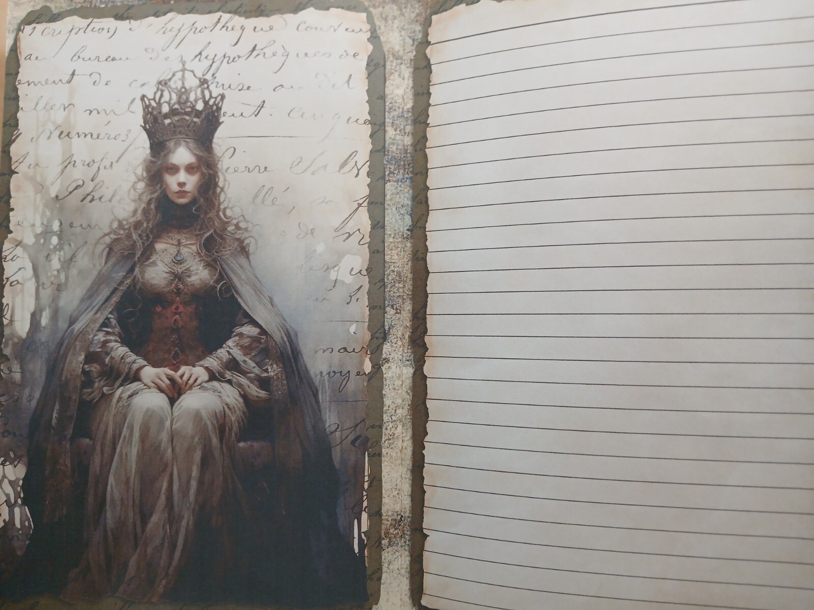 Junk Journal Booklet “WICCAN 2″ GRIMOIRE SPELLBOOK HANDMADE Lg 6″x9” 40pg