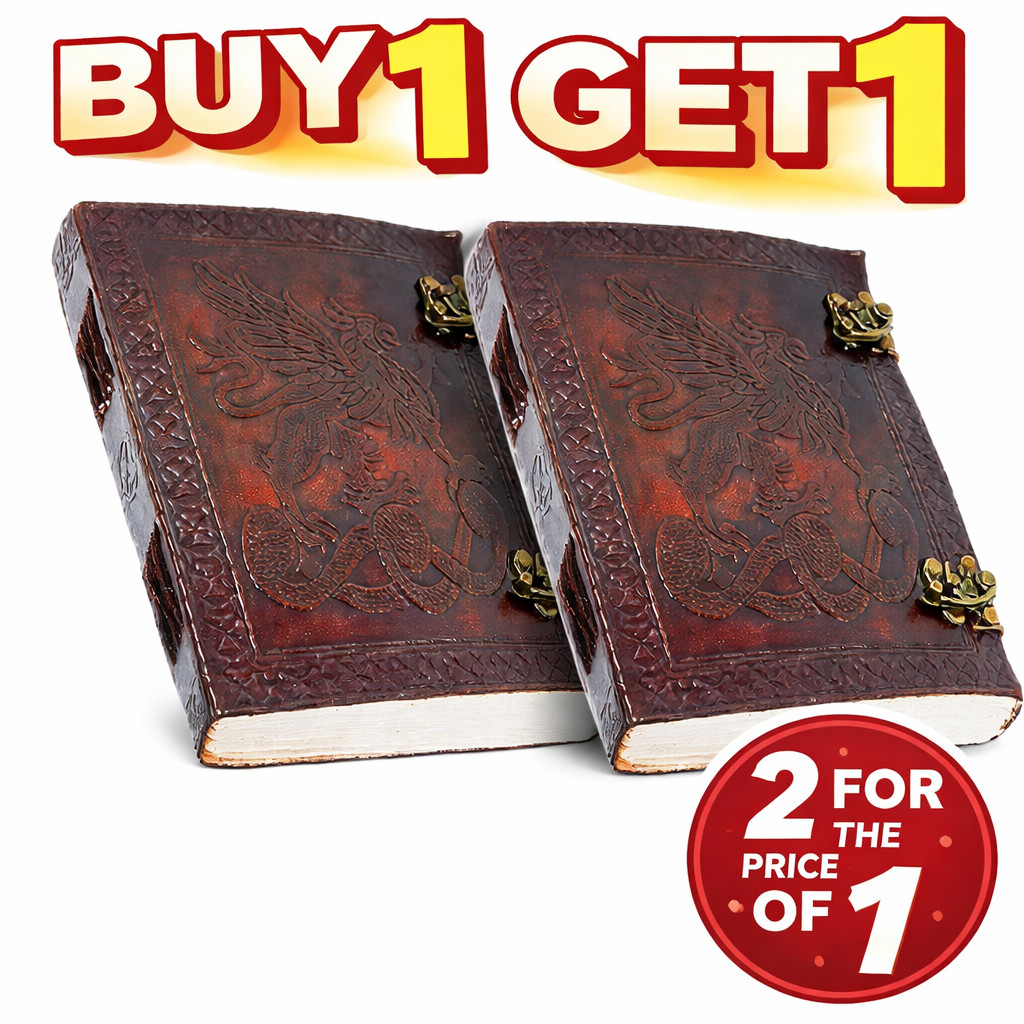 Handmade Vintage Leather Journal Large Sketchbook Diary 200 Pages | Buy 1 Get 1