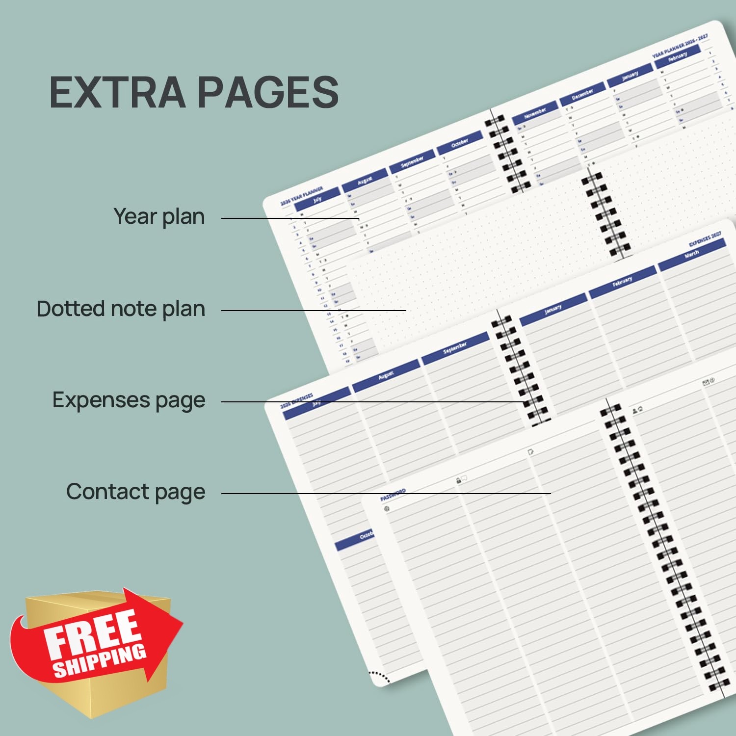 POPRUN Brown Weekly Planner Jul26-Jun27