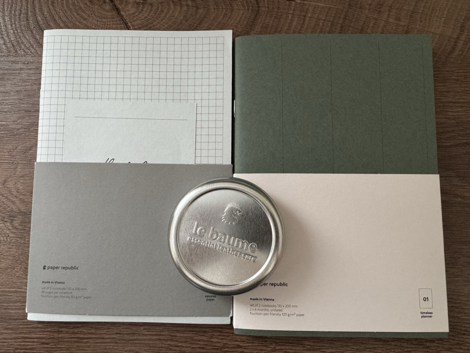 Paper Republic Journal XL Inserts And Leather Balm – Timeless Weekly And Grid