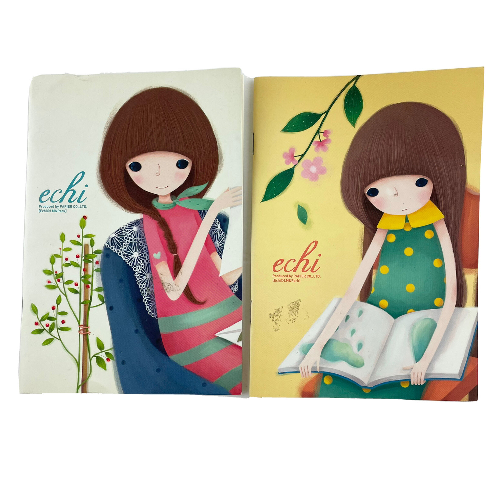 Papier Co. Echi Girl Lined Notebooks Set of 2 Lined Journals 5 x 7.25 in.