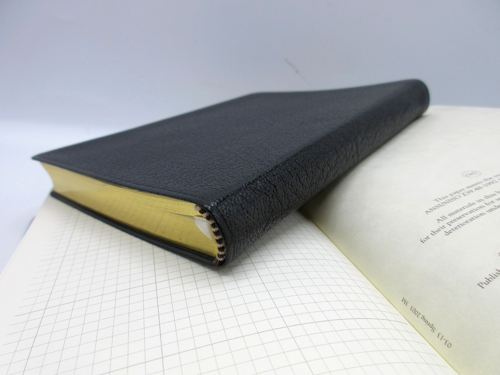 Graph Grid Lined Squared Paper Pages Journal 4×6″ Leather Cover BLACK
