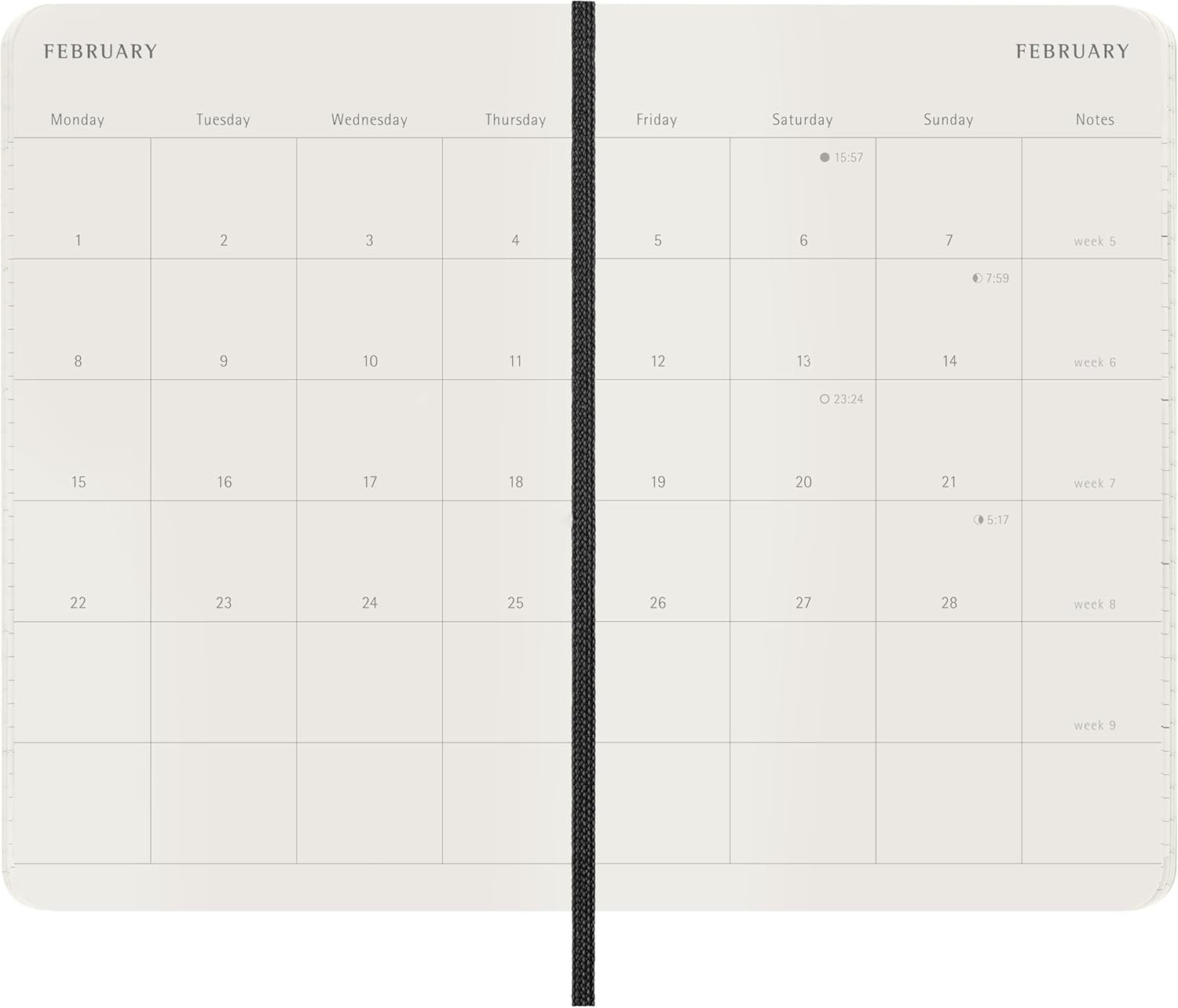 Moleskine Monthly Planner 2027, Soft Cover 12 Month Diary with Elastic Closure,